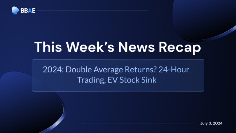 Image representing blog post 2024: Double Average Returns? 24-Hour Trading, EV Stock Sink