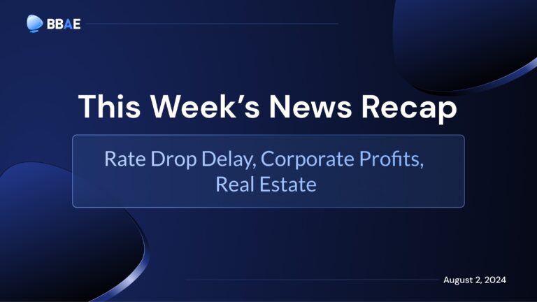 Image representing blog post Weekly Roundup: Rate Drop Delay, Corporate Profits, Real Estate